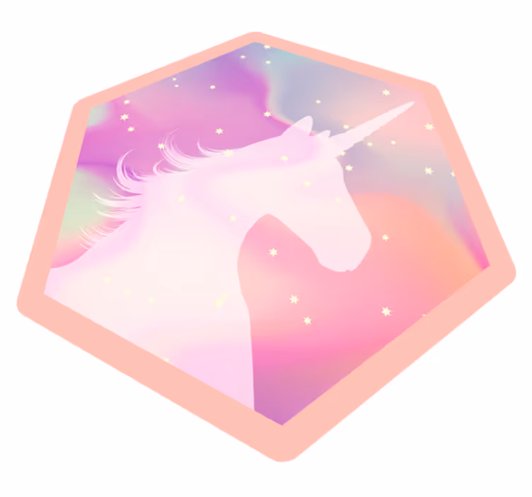 Tapis vinyle chambre bébé licorne mythique - TenStickers