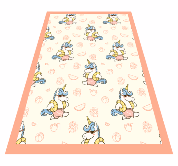 Tapis vinyle pour enfants à motifs de licorne - TenStickers
