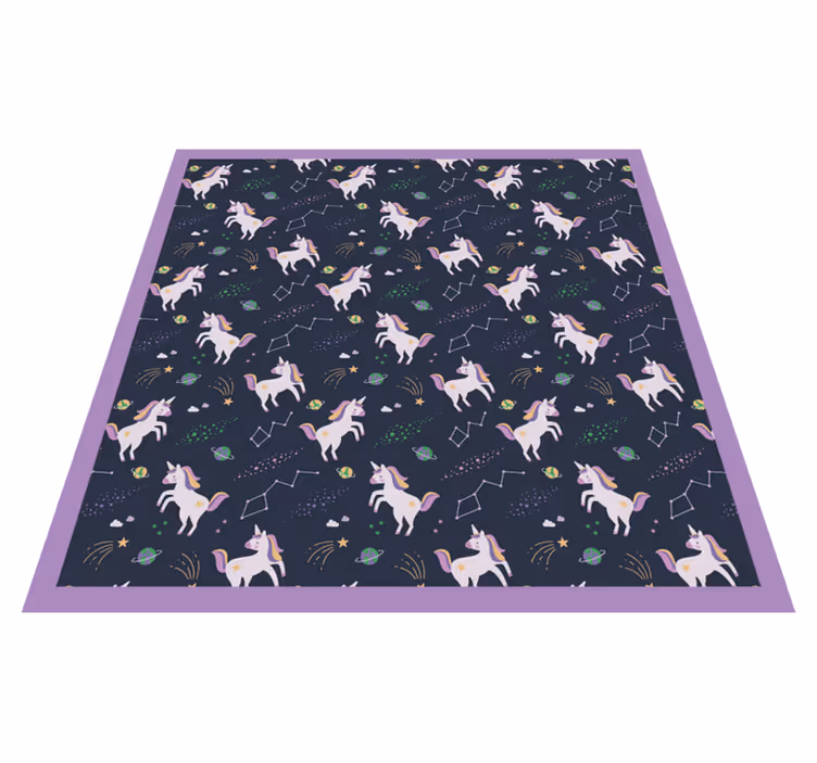 Tapis vinyle pour enfants jeu fantastique de licorne - TenStickers