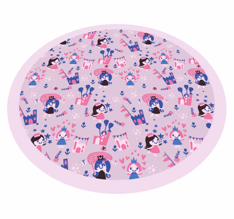 Tapis vinyle pour enfants cercle de conte de fées - TenStickers