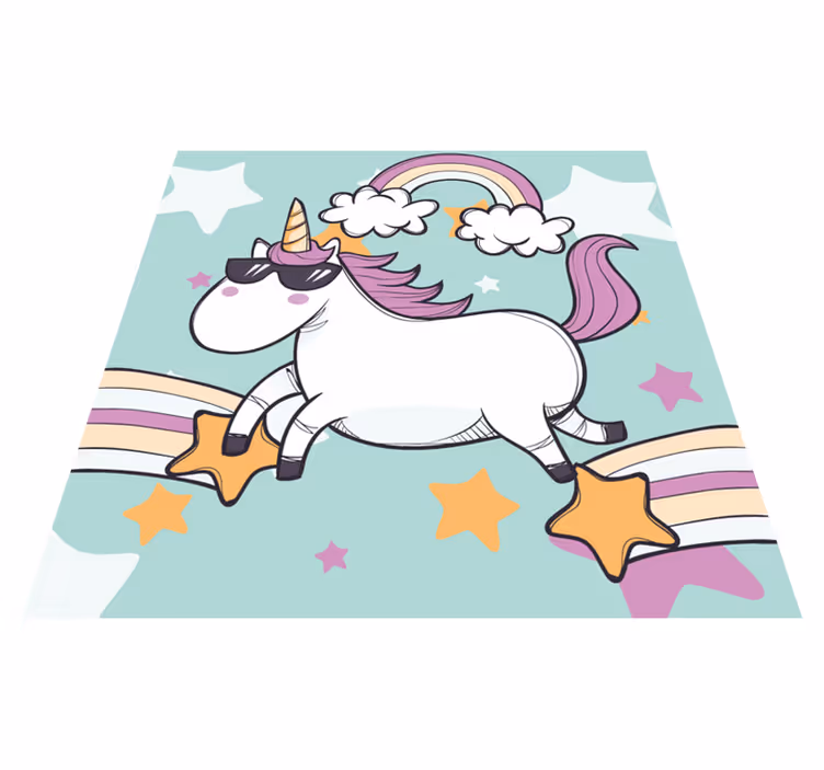 Tapis vinyle autres tapis licorne arc-en-ciel - TenStickers