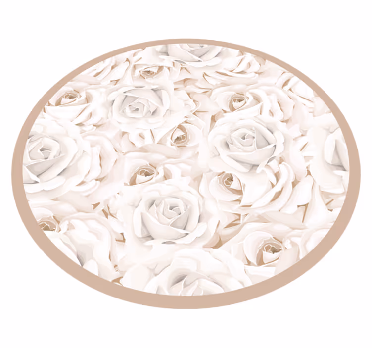 Tapis vinyle fleurs et plantes motif de rose élégant - TenStickers