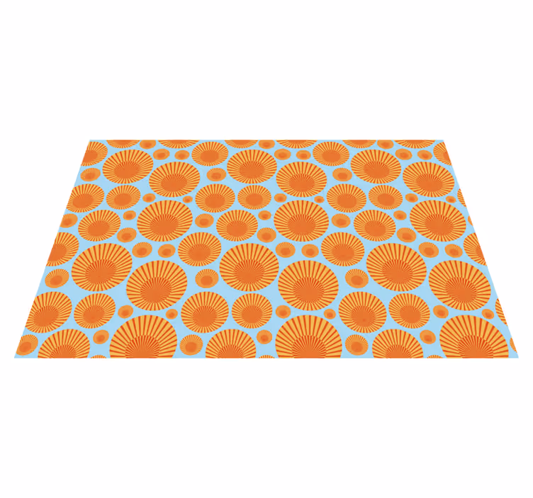 Tapis vinyle géométrique rayon de soleil angulaire - TenStickers