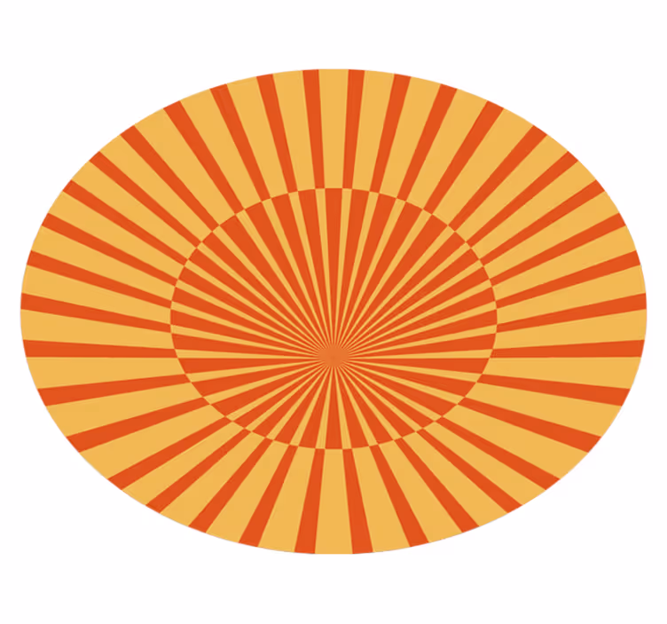 Tapis vinyle rayures motif circulaire sunburst - TenStickers