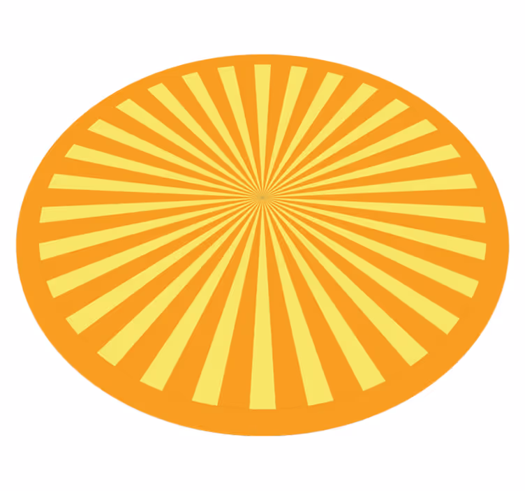 Tapis vinyle rayures réseau circulaire sunburst - TenStickers