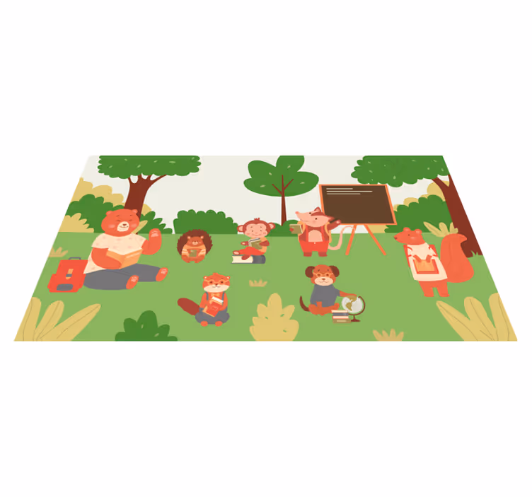Tapis vinyle pour enfants salle de classe dans la jungle - TenStickers