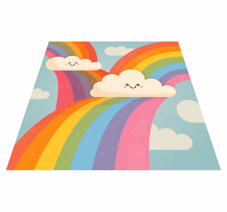 Tapis vinyle autres tapis art arc-en-ciel joyeux - TenStickers