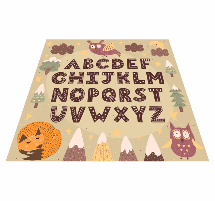Tapis vinyle alphabet pépinière d'alphabets - TenStickers