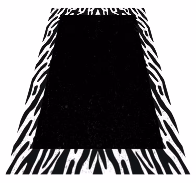 Tapis vinyle animal zèbre monochrome - TenStickers