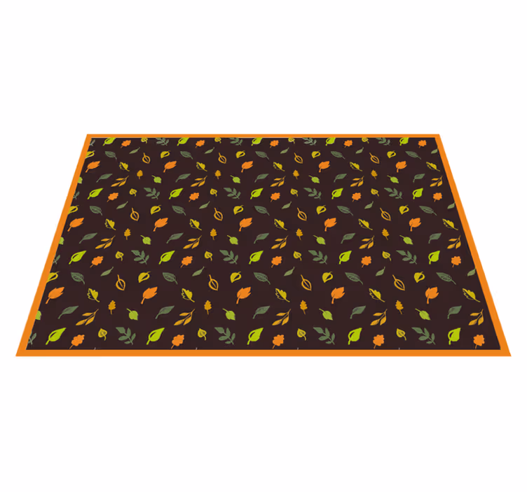 Tapis vinyle fleurs et plantes motif de feuilles d'automne - TenStickers