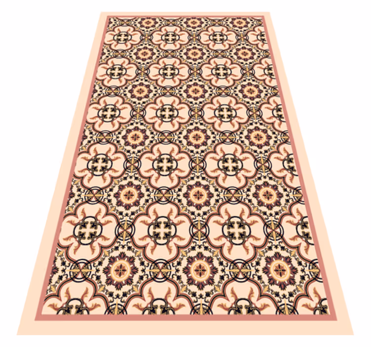 Tapis vinyle cuisine entrée carreaux vintage - TenStickers