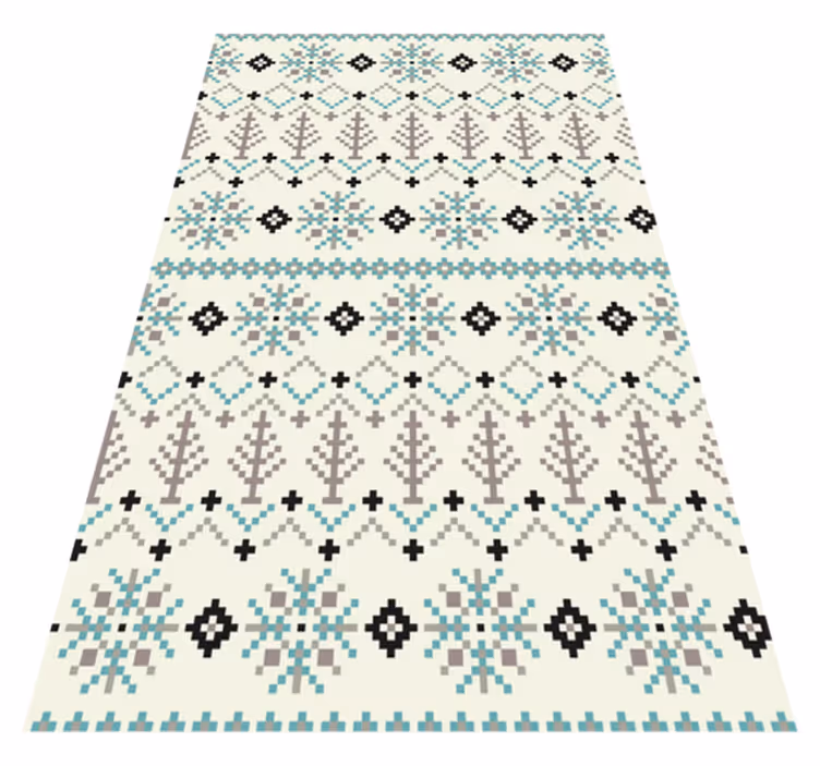 Tapis vinyle nordique motif scandinave - TenStickers