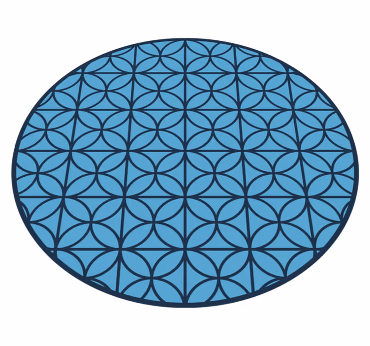 Tapis vinyle géométrique forme circulaire géométrique - TenStickers