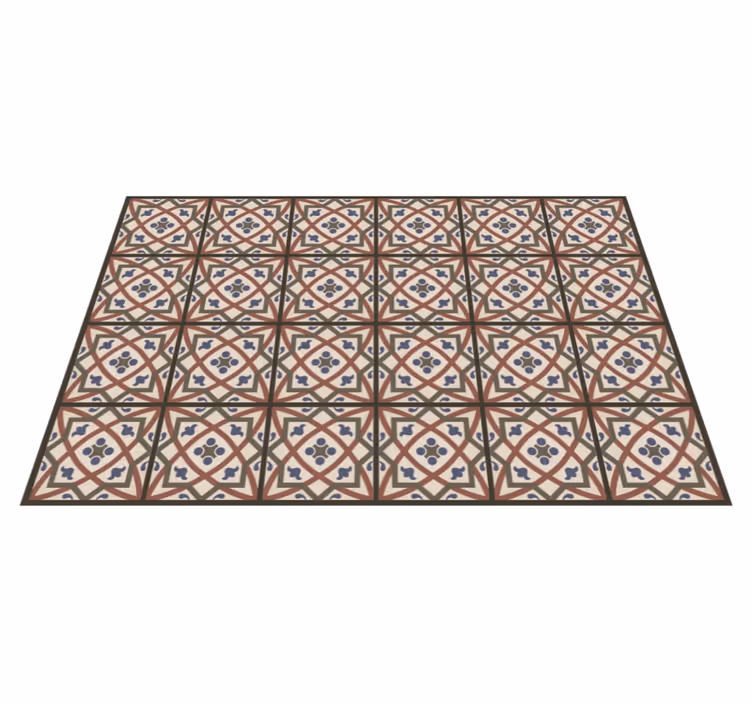 Tapis vinyle carreaux de ciment modèle méditerranéen - TenStickers