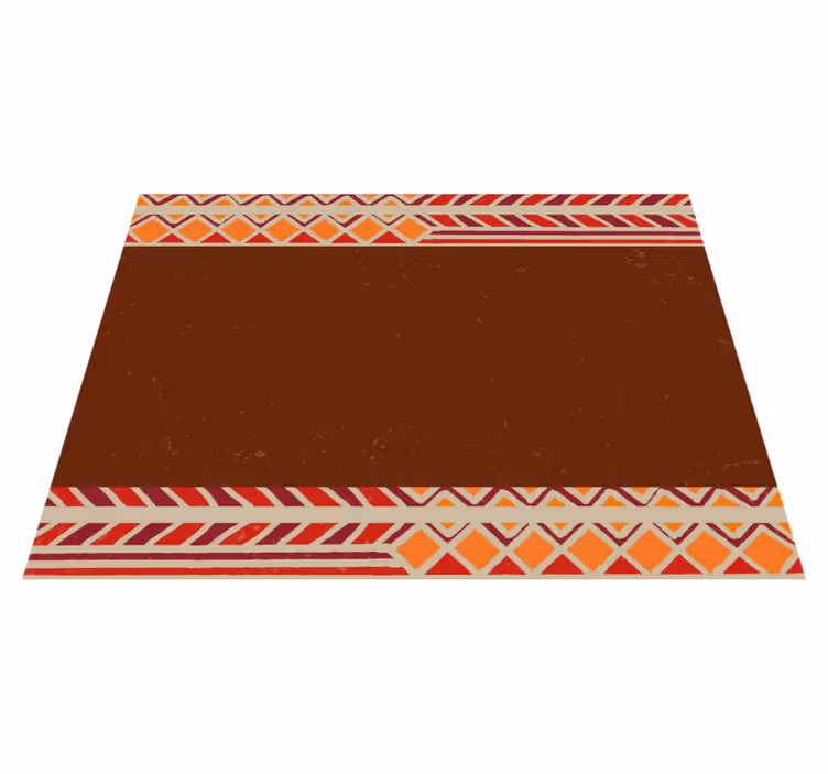 Tapis vinyle éthnique motif de frontière ethnique - TenStickers