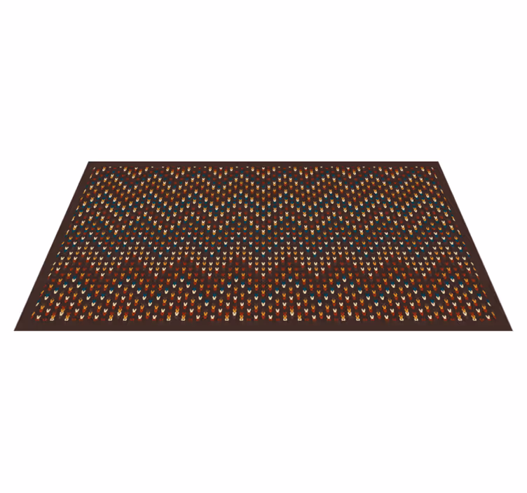 Tapis vinyle imitation parquet surface texturée en galets - TenStickers