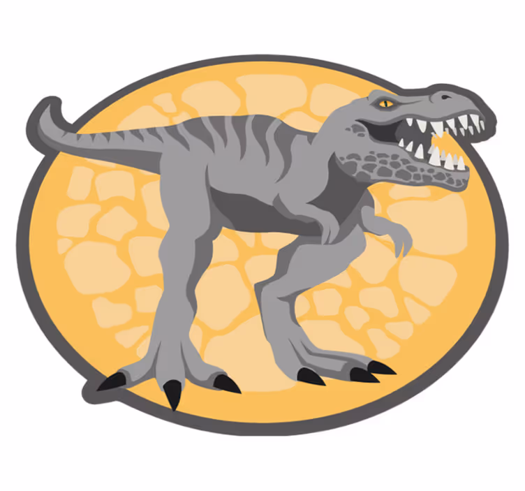Tapis vinyle pour enfants conception circulaire de dinosaure - TenStickers
