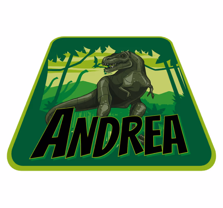Tapis vinyle personnalisé aventure de dinosaure - TenStickers