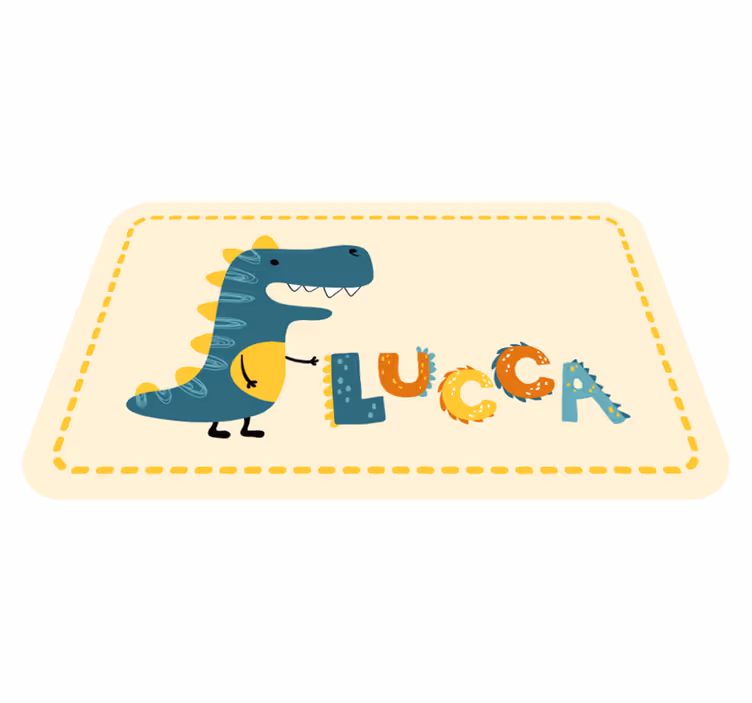 Tapis vinyle personnalisé dinosaure ludique - TenStickers