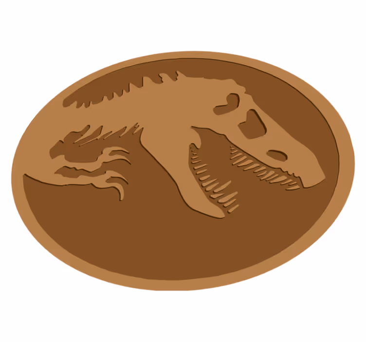 Tapis vinyle animal représentation d'un fossile de dinosaure - TenStickers