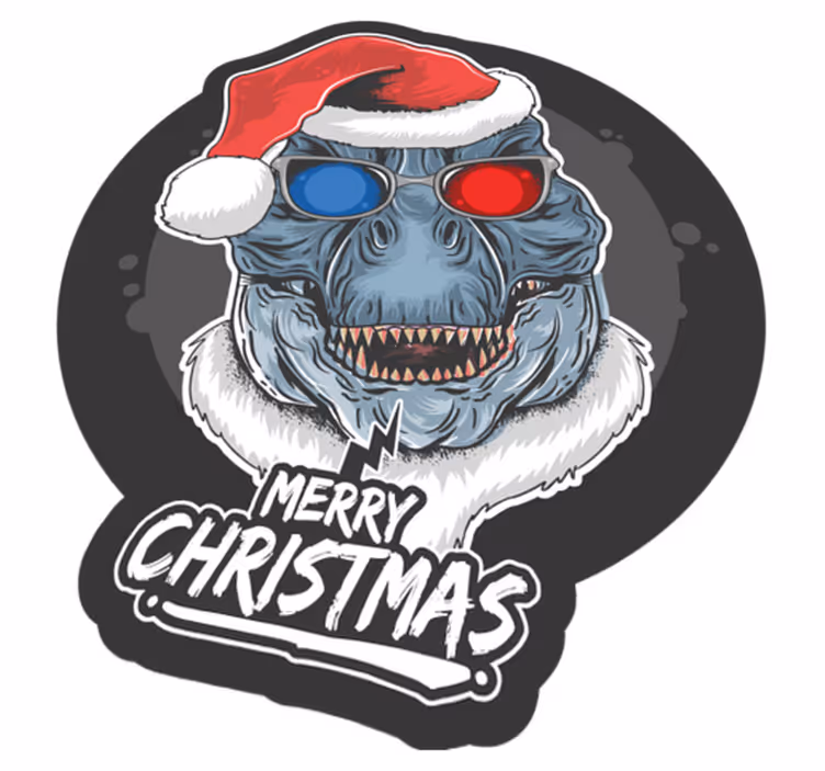 Tapis vinyle noël acclamation de monstre festive - TenStickers