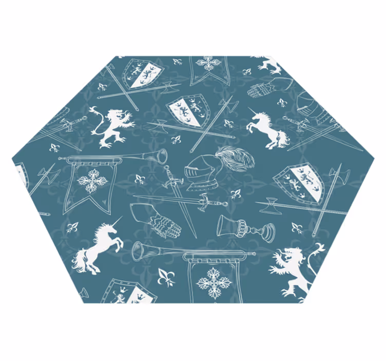 Tapis vinyle jeux chevalerie médiévale - TenStickers