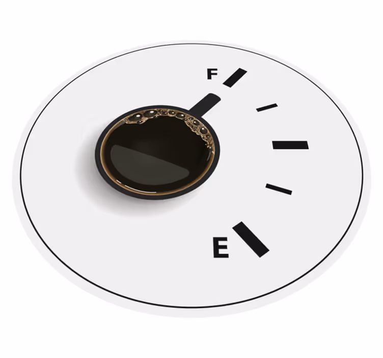 Tapis mosaique vinyle indicateur de temps de café - TenStickers