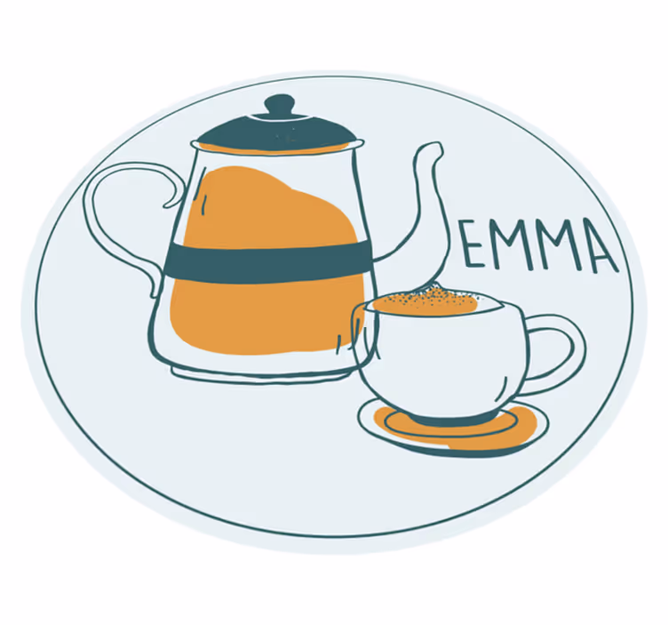 Tapis vinyle personnalisé conception de café personnalisée - TenStickers