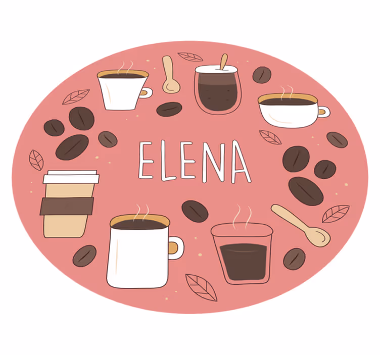 Tapis vinyle personnalisé caféine personnalisée - TenStickers