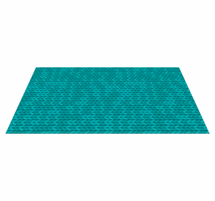 Tapis vinyle texture tissage sarcelle texturé - TenStickers