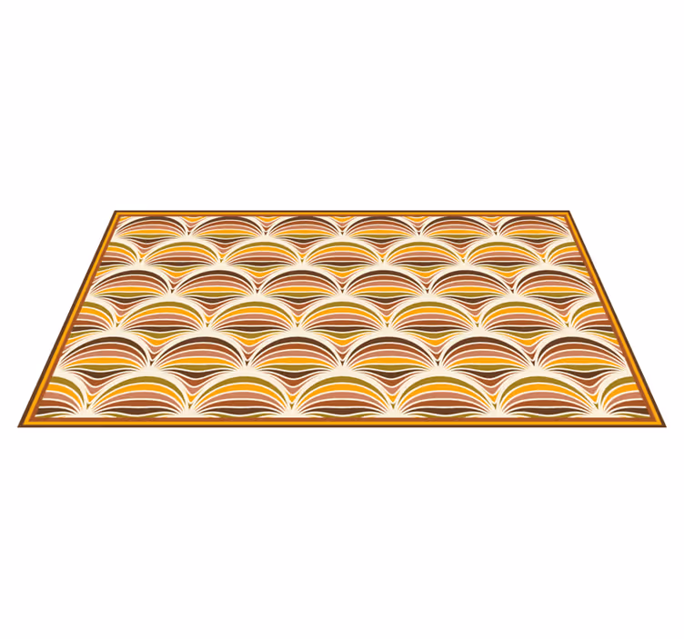 Tapis vinyle géométrique motif tourbillon rétro - TenStickers
