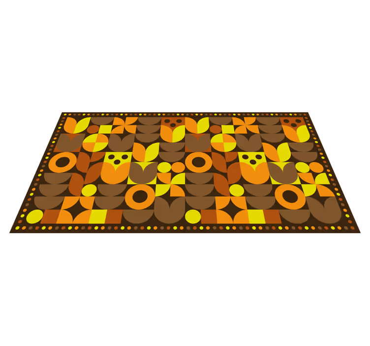 Tapis vinyle carreaux de ciment design rétro - TenStickers