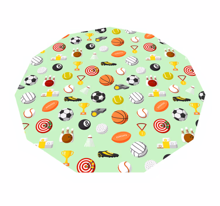 Tapis vinyle jeux thème sportif - TenStickers