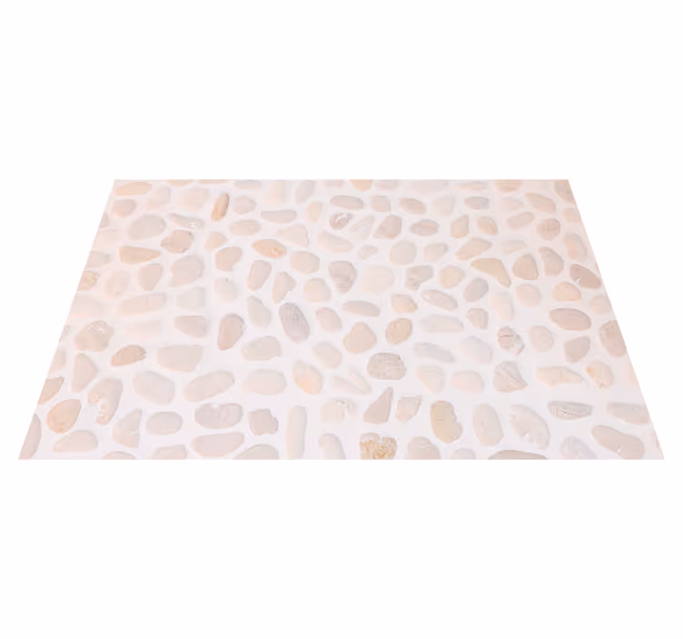 Tapis vinyle animal motif de galets neutre - TenStickers