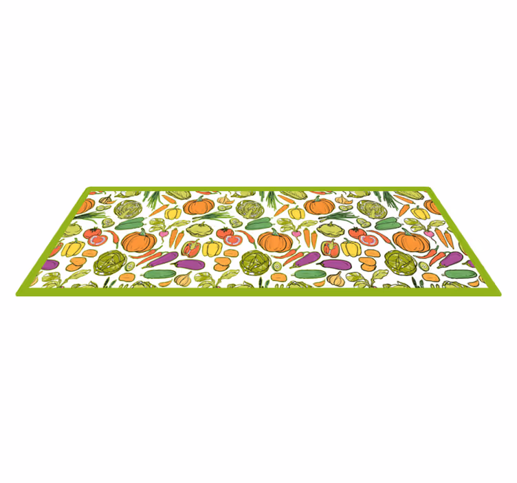 Tapis vinyle fleurs et plantes récolte de légumes - TenStickers