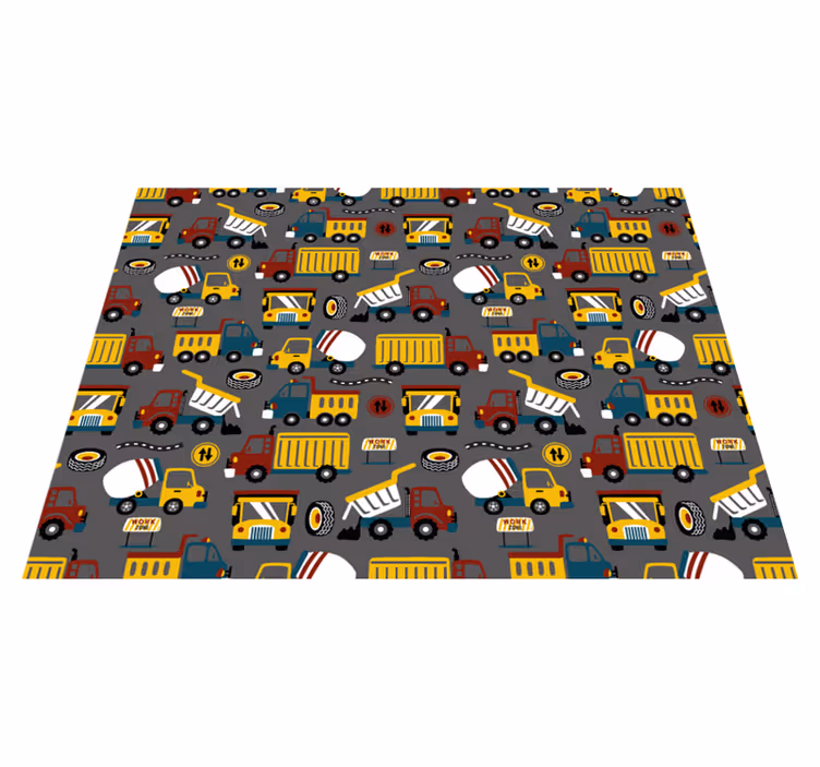 Tapis vinyle pour enfants construction amusante - TenStickers