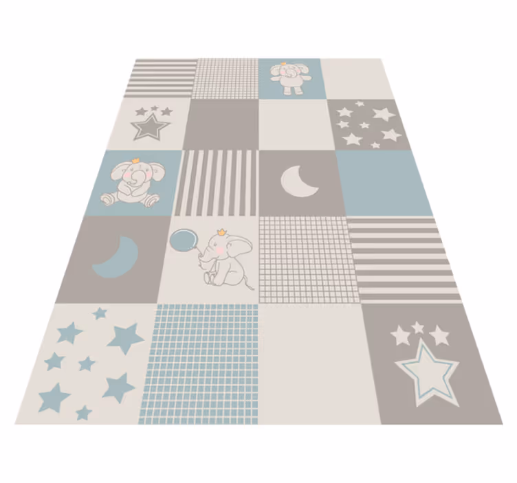 Tapis vinyle chambre bébé pépinière patchwork - TenStickers