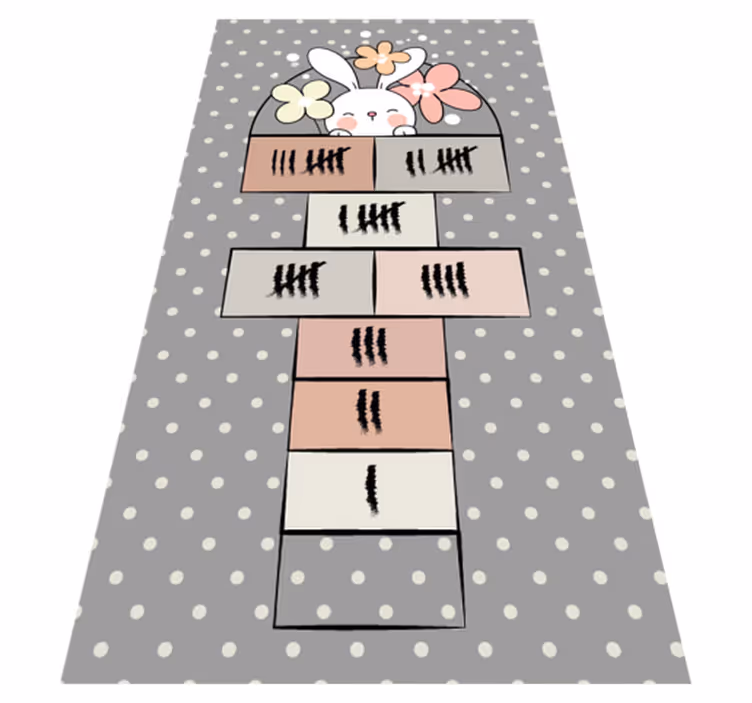 Tapis vinyle chambre bébé gameplay à la marelle - TenStickers