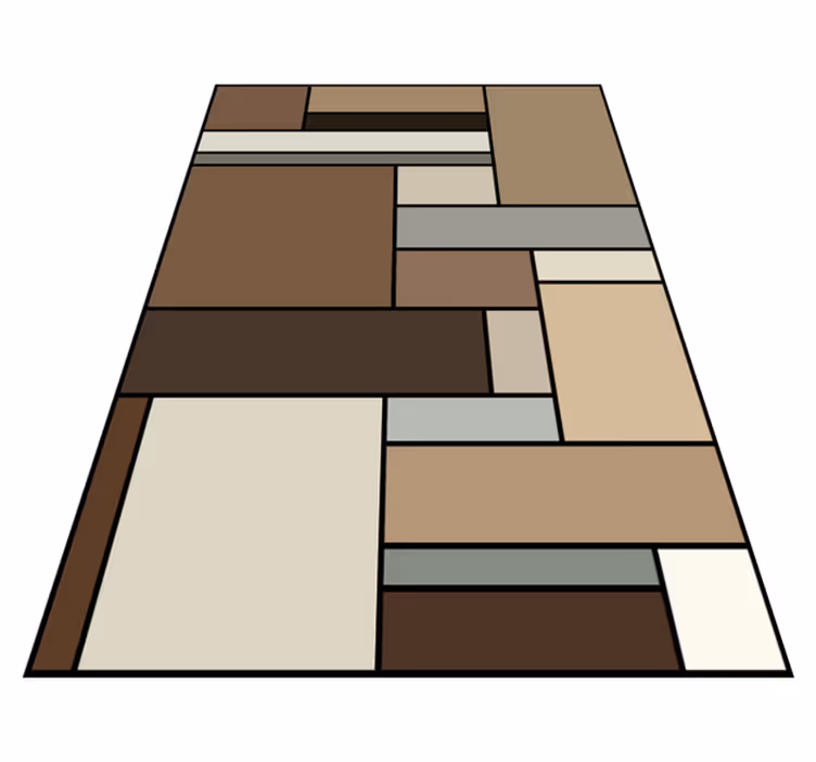Tapis vinyle moderne couches géométriques contemporaines - TenStickers