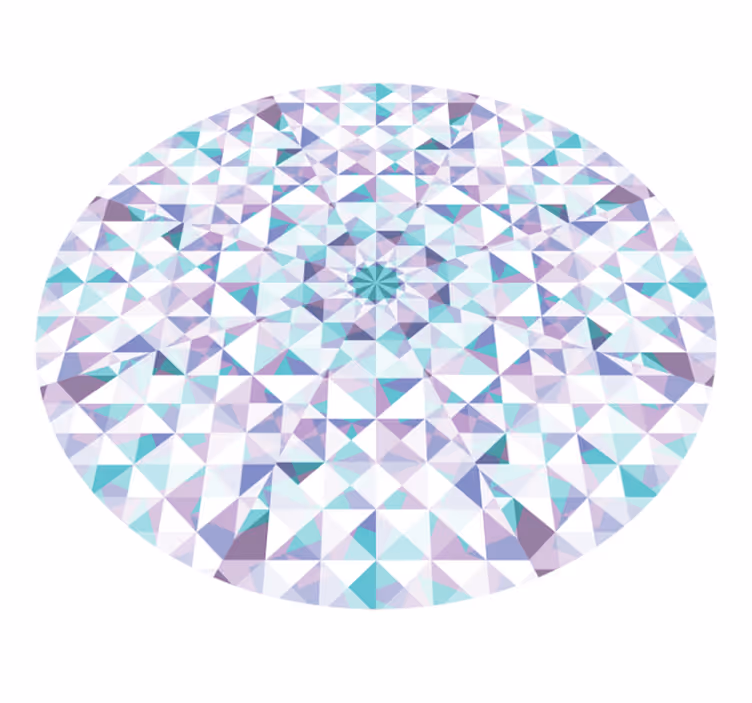 Tapis vinyle géométrique kaléidoscope géométrique abstrait - TenStickers