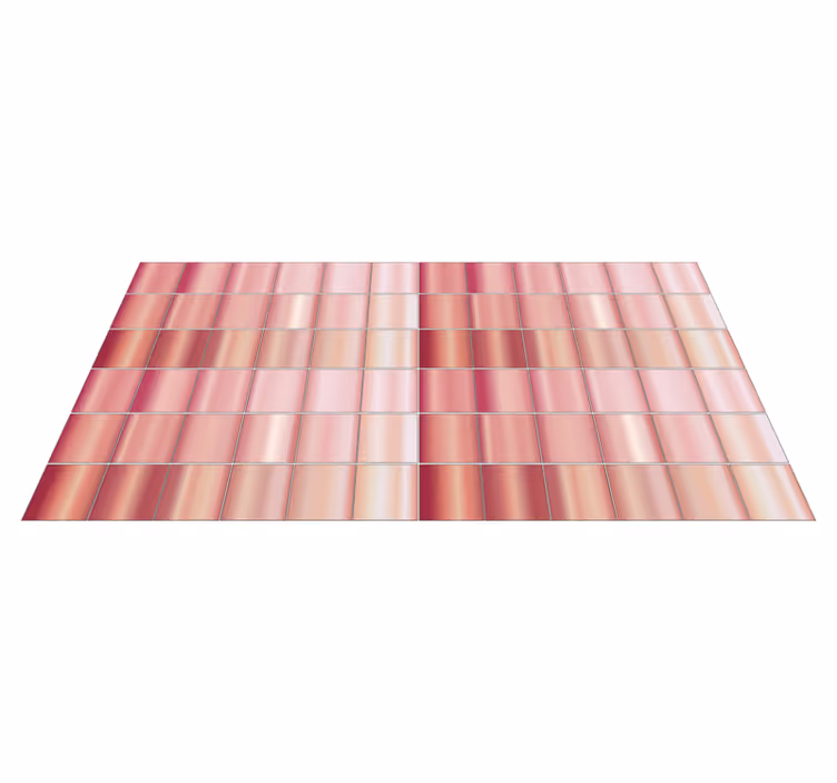 Tapis vinyle carreaux de ciment motif carrelé rose - TenStickers