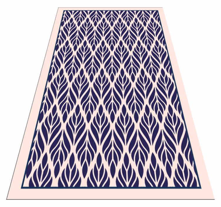Tapis vinyle géométrique motif de feuille angulaire - TenStickers