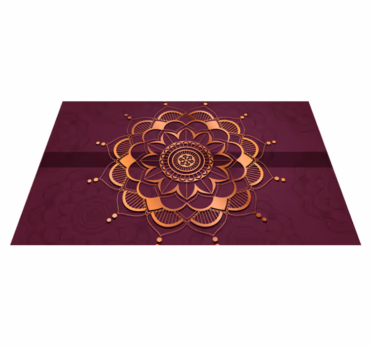 Tapis vinyle mandala décoration de sol mandala - TenStickers