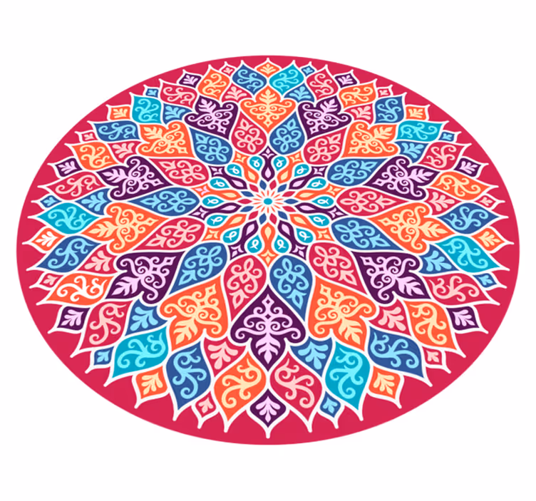 Tapis vinyle mandala motif coloré - TenStickers