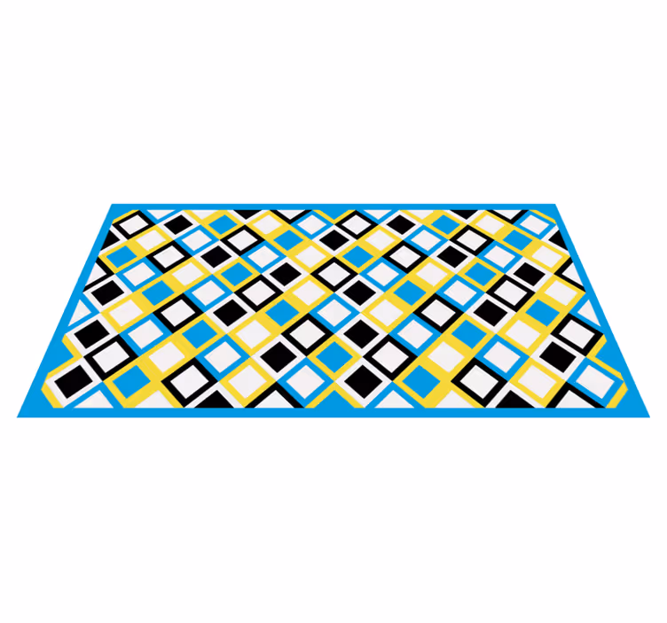 Tapis vinyle géométrique motif argyle - TenStickers