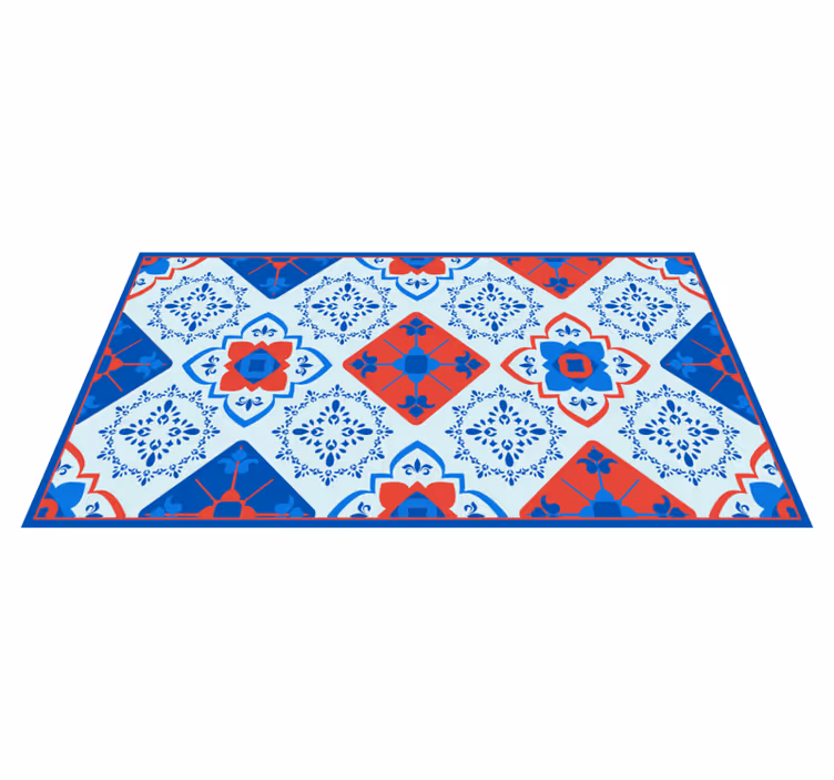 Tapis vinyle carreaux de ciment mosaïque méditerranéenne - TenStickers