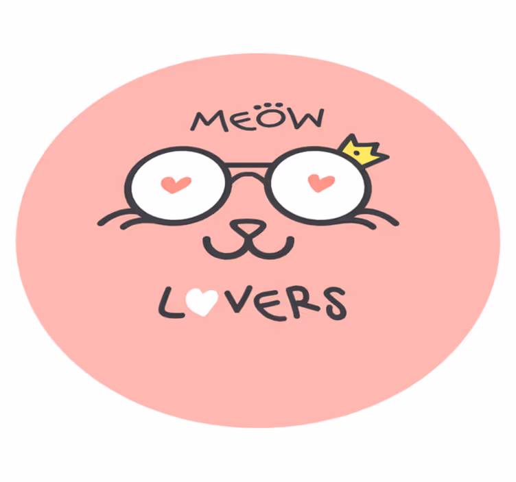 Tapis vinyle pour enfants graphique amoureux des chats - TenStickers