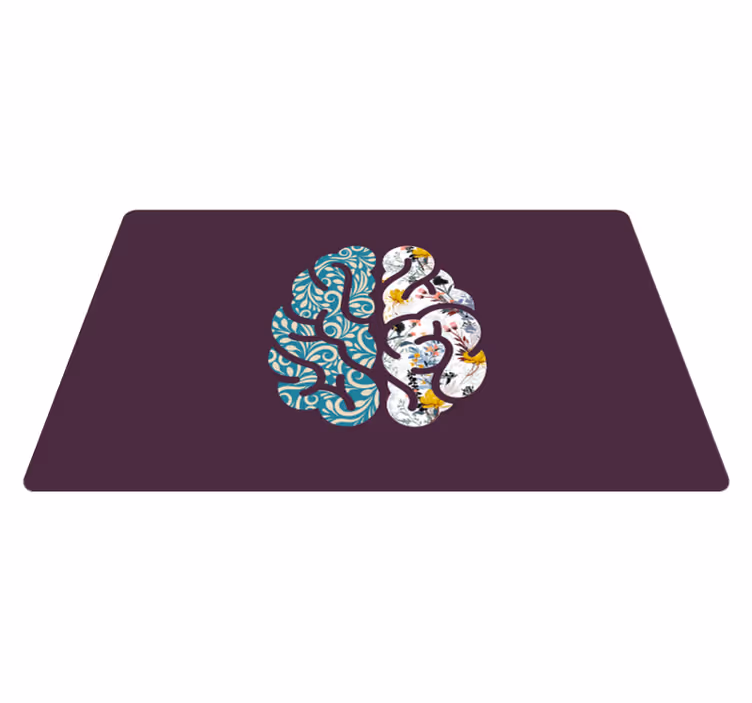 Tapis vinyle fleurs et plantes yin yang botanique - TenStickers