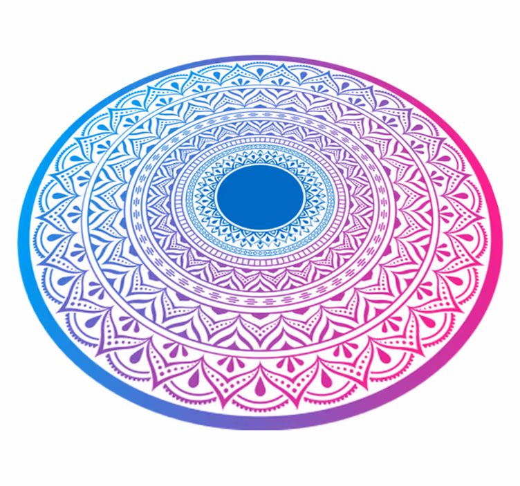 Tapis vinyle mandala motif circulaire - TenStickers