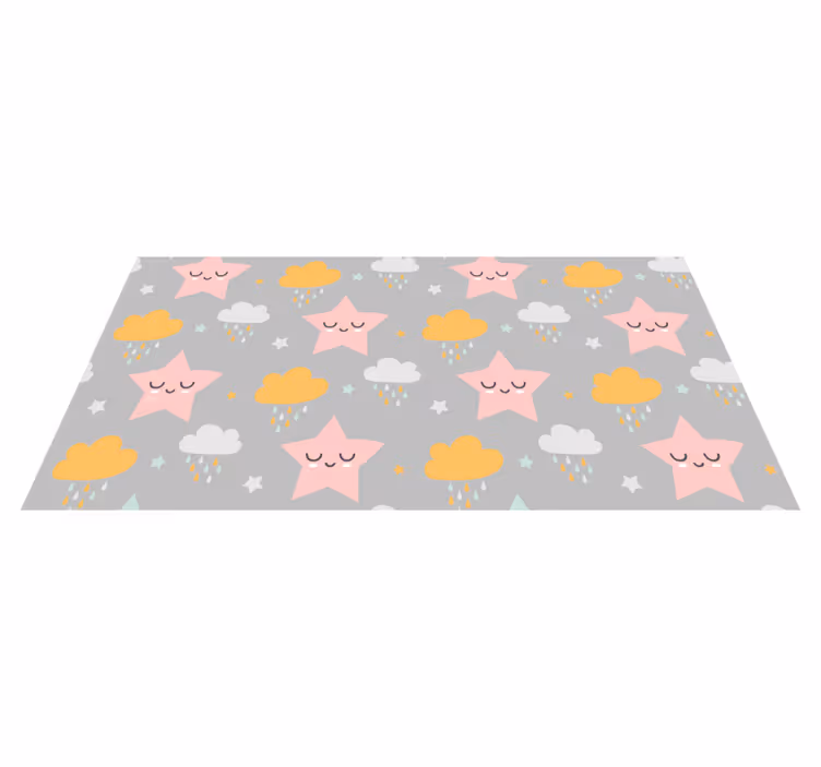Tapis vinyle chambre bébé motif de ciel de rêve - TenStickers